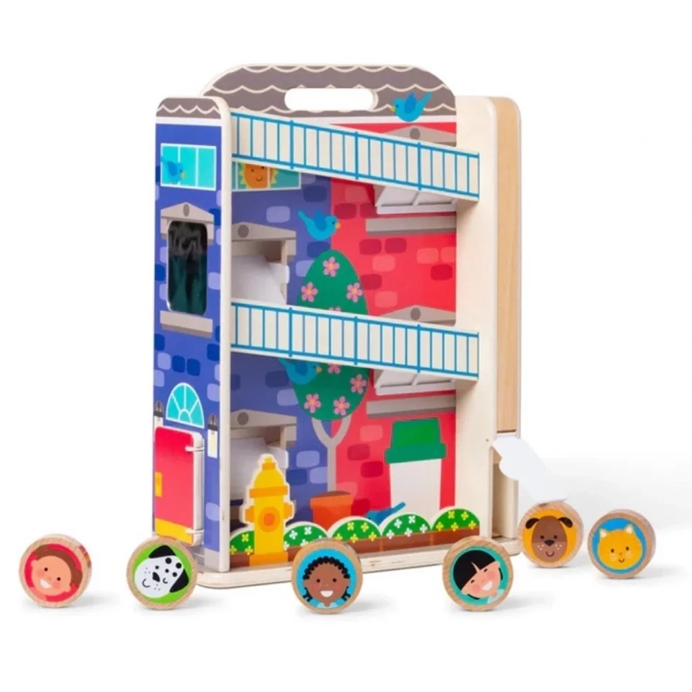 Melissa & Doug Go‎ Tots Town House Tumble 12M+ Wooden Montessori Toy
